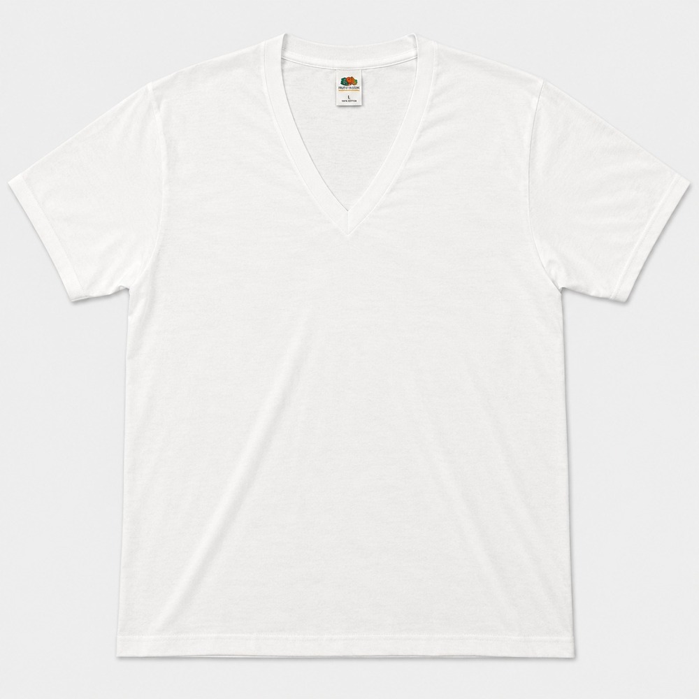 Vintage Jockey Mens XL 46-48 White V Neck T Shirt Made in USA Single Stitch